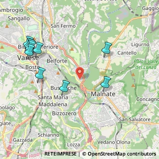 Mappa C.C. BELFORTE, 21100 Varese VA, Italia (2.54091)
