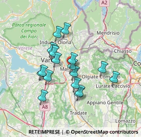 Mappa Piazza Libertà, 21046 Malnate VA, Italia (5.72)