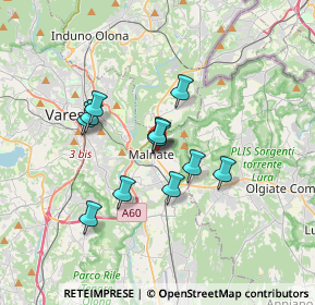 Mappa Via Minzoni Don Giovanni, 21046 Malnate VA, Italia (2.5925)