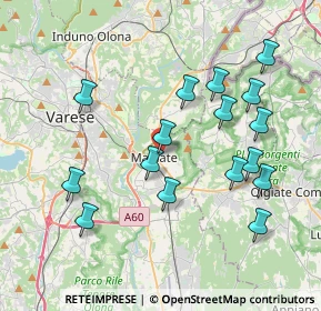 Mappa Piazza Libertà, 21046 Malnate VA, Italia (3.92563)