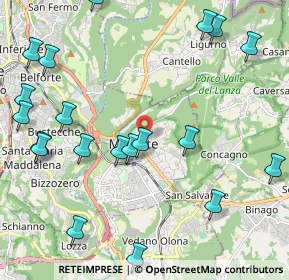 Mappa Via Minzoni Don Giovanni, 21046 Malnate VA, Italia (2.6905)