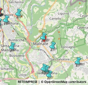 Mappa Piazza Libertà, 21046 Malnate VA, Italia (3.696)