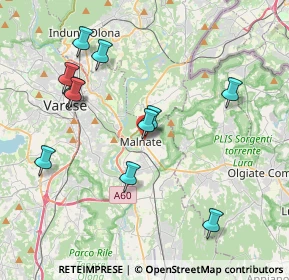 Mappa Via Giuseppe Brusa, 21046 Malnate VA, Italia (3.99636)