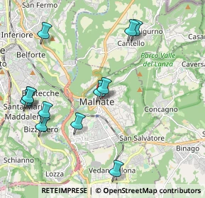 Mappa Via Giuseppe Brusa, 21046 Malnate VA, Italia (2.26417)