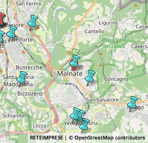 Mappa Via Giuseppe Brusa, 21046 Malnate VA, Italia (3.664)