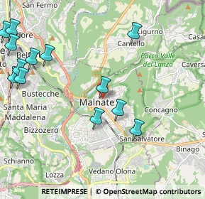 Mappa Via Giuseppe Brusa, 21046 Malnate VA, Italia (2.76714)