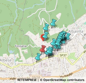 Mappa 50mt a destra dopo il tornante n.1 salendo verso l’Alpe del Viceré In collina a circa 2km dal paese, 22031 Albavilla CO, Italia (0.35357)