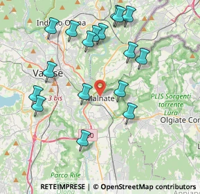 Mappa Via Volta, 21046 Malnate VA, Italia (4.16824)