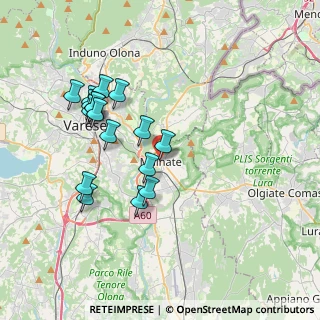 Mappa Via Volta, 21046 Malnate VA, Italia (3.59059)
