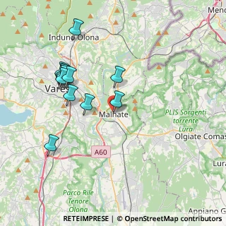 Mappa Via Volta, 21046 Malnate VA, Italia (3.90308)