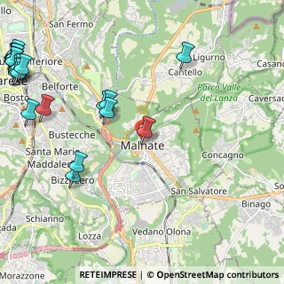 Mappa Via Volta, 21046 Malnate VA, Italia (3.3015)