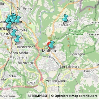 Mappa Via Volta, 21046 Malnate VA, Italia (3.33273)