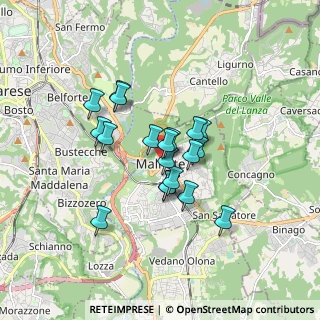 Mappa Via Volta, 21046 Malnate VA, Italia (1.24158)