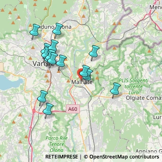 Mappa Via Luigia Sanvito, 21046 Malnate VA, Italia (3.75067)