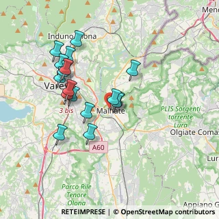 Mappa Via Luigia Sanvito, 21046 Malnate VA, Italia (3.40353)