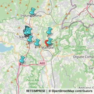 Mappa Via Luigia Sanvito, 21046 Malnate VA, Italia (3.85231)