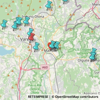 Mappa Via Luigia Sanvito, 21046 Malnate VA, Italia (5.23438)