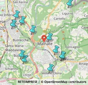 Mappa Via Luigia Sanvito, 21046 Malnate VA, Italia (2.32417)