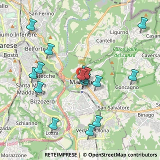 Mappa Via Luigia Sanvito, 21046 Malnate VA, Italia (1.98625)