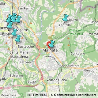Mappa Via Luigia Sanvito, 21046 Malnate VA, Italia (3.28364)