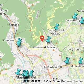 Mappa Via Conti, 36060 Romano D'ezzelino VI, Italia (3.66211)