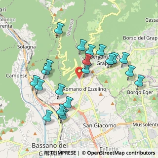Mappa Via Conti, 36060 Romano D'ezzelino VI, Italia (1.9665)