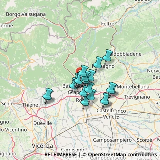 Mappa Via Conti, 36060 Romano D'ezzelino VI, Italia (9.4465)