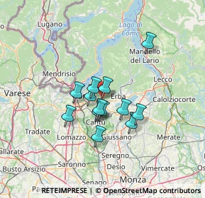 Mappa Via Sirtolo, 22038 Tavernerio CO, Italia (9.36923)