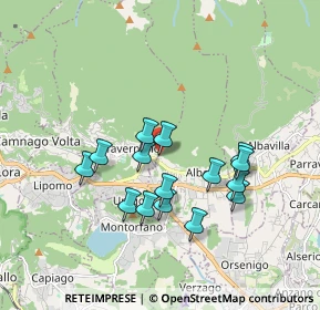 Mappa Via Sirtolo, 22038 Tavernerio CO, Italia (1.55667)