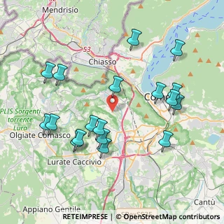 Mappa Via Vergosa, 22020 San Fermo della Battaglia CO, Italia (4.165)