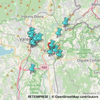 Mappa Via G. Bruno, 21046 Malnate VA, Italia (2.87133)