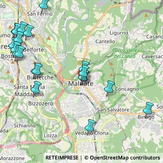 Mappa Via G. Bruno, 21046 Malnate VA, Italia (2.7635)
