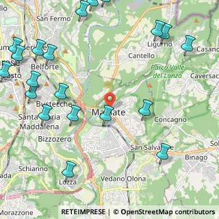 Mappa Via G. Bruno, 21046 Malnate VA, Italia (3.0755)