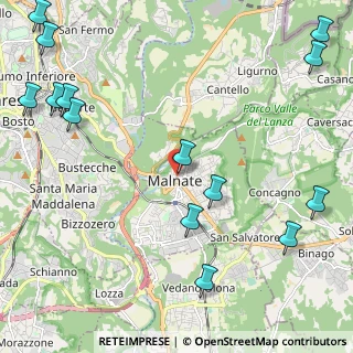 Mappa Via G. Bruno, 21046 Malnate VA, Italia (3.10071)