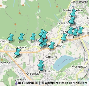 Mappa Via Arcore, 22031 Albavilla CO, Italia (1.8925)