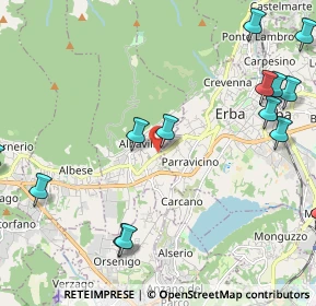 Mappa Via Arcore, 22031 Albavilla CO, Italia (2.976)