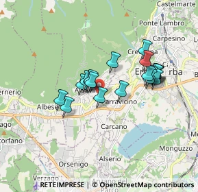 Mappa Via Arcore, 22031 Albavilla CO, Italia (1.4335)