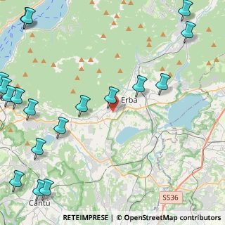 Mappa Via A. Stanga, 22036 Erba CO, Italia (6.755)