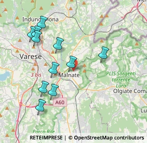 Mappa Via Cavalier A. Brusa, 21046 Malnate VA, Italia (3.96727)