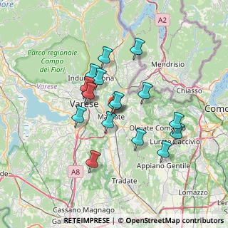 Mappa Via Monte Rosa, 21046 Malnate VA, Italia (5.85294)