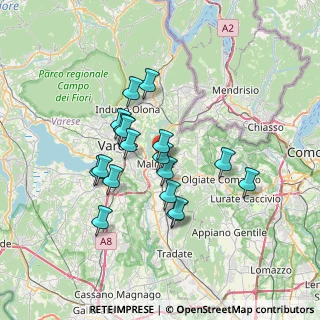Mappa Via Monte Rosa, 21046 Malnate VA, Italia (5.83889)