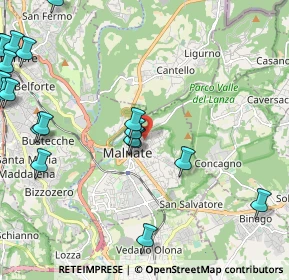 Mappa Via Monte Rosa, 21046 Malnate VA, Italia (3.0055)