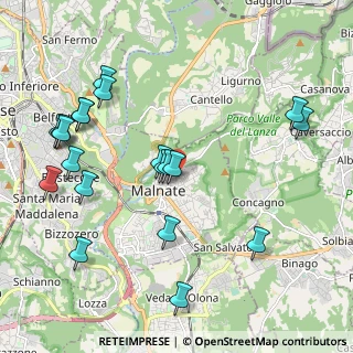 Mappa Via Monte Rosa, 21046 Malnate VA, Italia (2.329)