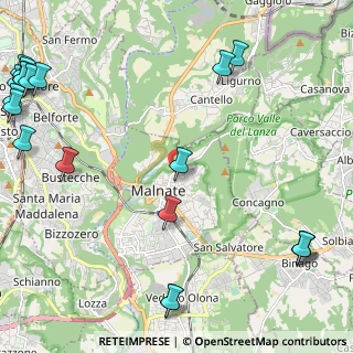 Mappa Via Monte Rosa, 21046 Malnate VA, Italia (3.4685)