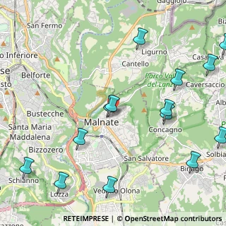 Mappa Via Monte Rosa, 21046 Malnate VA, Italia (2.77714)