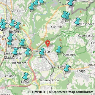 Mappa Via Monte Rosa, 21046 Malnate VA, Italia (3.1535)