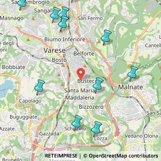 Mappa Via Giuseppe Parini, 21100 Varese VA, Italia (2.95909)