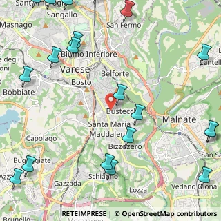 Mappa Via Giuseppe Parini, 21100 Varese VA, Italia (3.32)