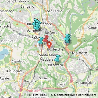 Mappa Via Giuseppe Parini, 21100 Varese VA, Italia (1.65846)
