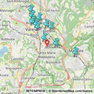 Mappa Via Giuseppe Parini, 21100 Varese VA, Italia (2.03583)